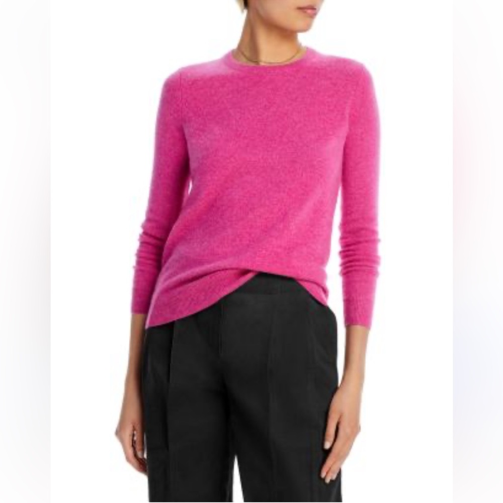 C By Bloomingdales Women's 2-Ply Cashmere Sweater Xs Pink